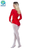 BODY DANZA IN LYCRA MANICA LUNGA ROSSA DONNA